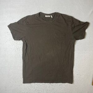 Fjallraven T Shirt Pocket Tee Mens Large Brown Cotton Casual Outdoor